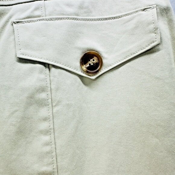 Toccin NY Women's Safari Pants in Stone Slim Fit Cropped Straight Leg Size 12 - Picture 6 of 9